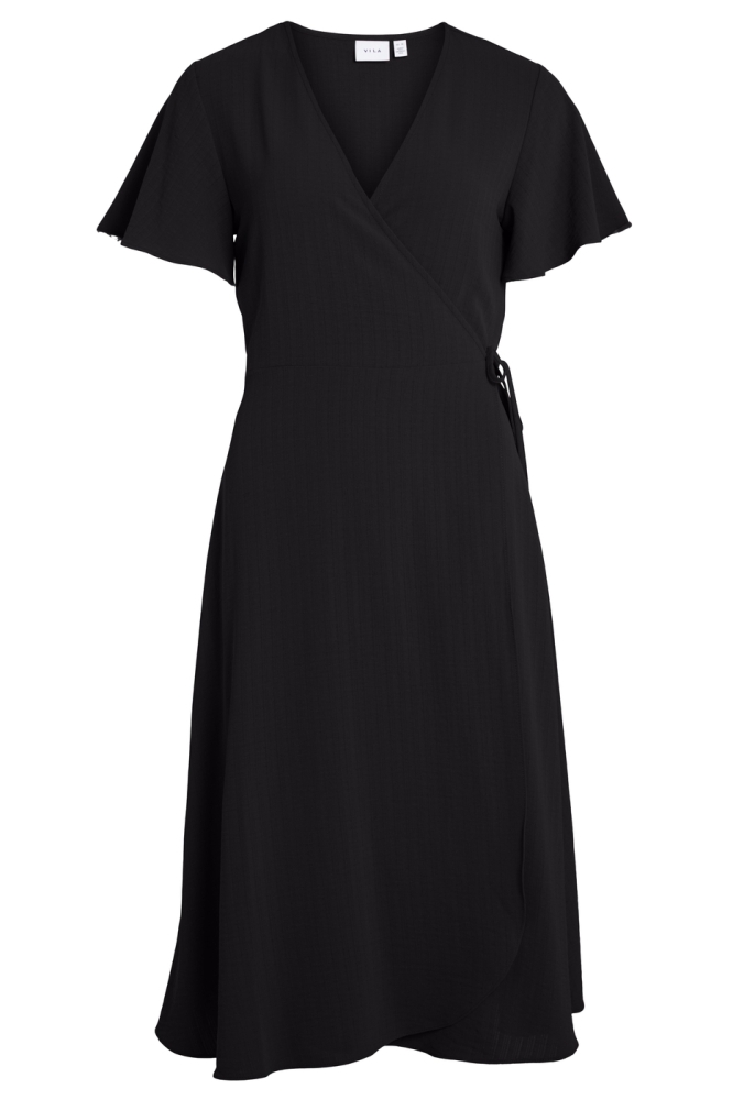 VILOVIE S/S WRAP MIDI DRESS - NOOS 14059666 Black